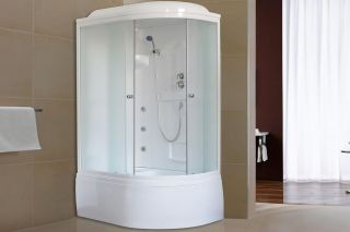 Душевая кабина Royal Bath BK левая стекло матовое 120x80см RB8120BK2-M-L